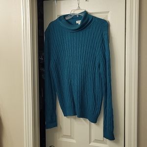 St John's Bay women's sweater, XL, Azure Blue